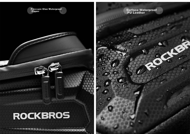 ROCKBROS Hard Shell Bicycle Frame Bag Top Tube Bag Handlebar Bag Phone Bag Mountain Road Bike Cycling Accessories 12
