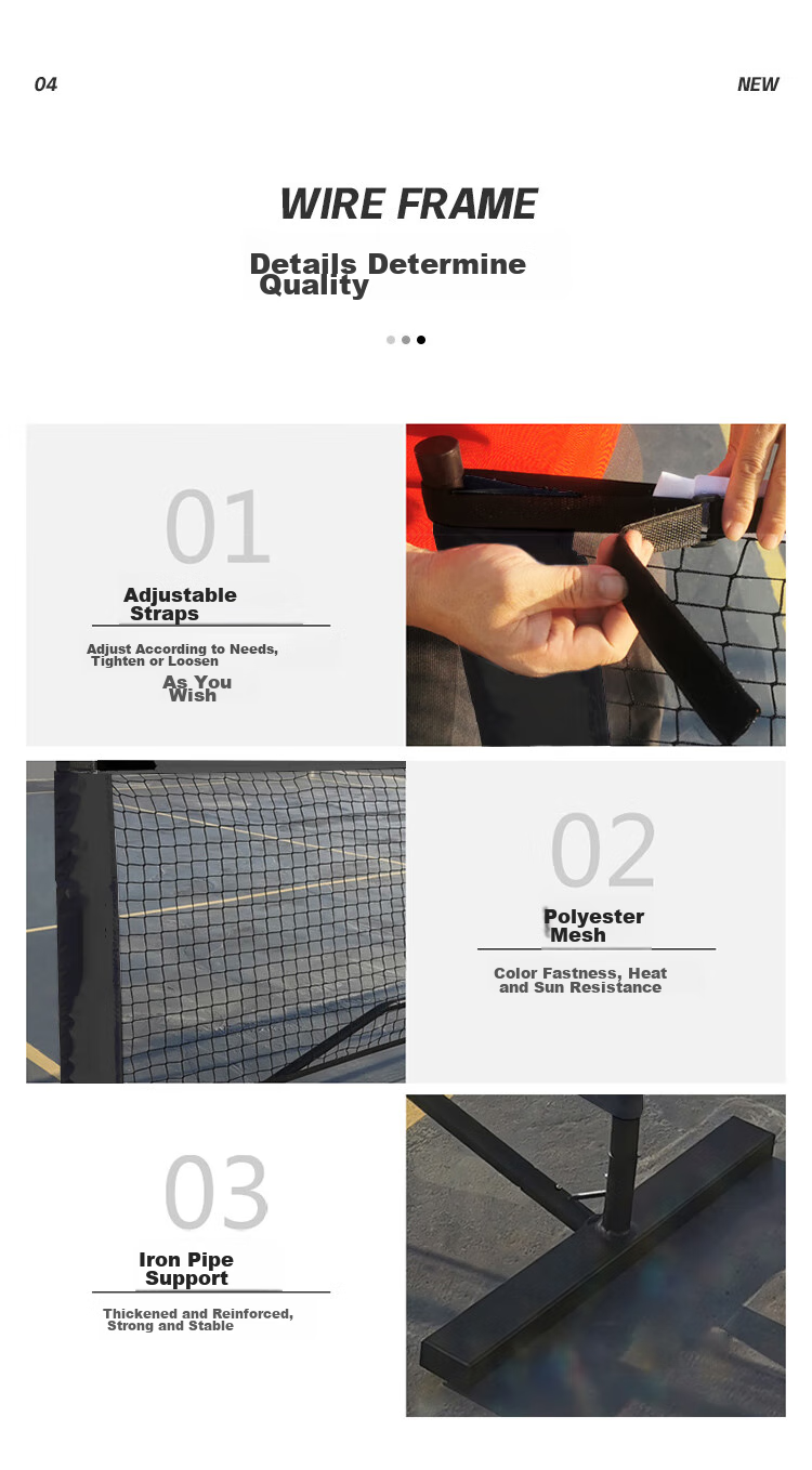 WEISHIDUN Three-In Net Stand, Adjustable Height for Hiking Ball, Badminton And Tennis, Suitable for Outdoor Parks And Schools, 5.1 Meters 6