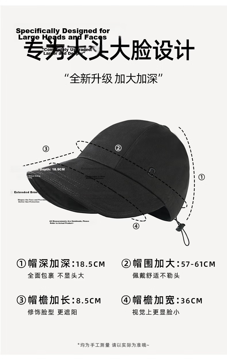 CACUSS Women's Sun Hat, Breathable Wide Brim Ice Silk UV Protection Outdoor Cycling Visor Cap 21