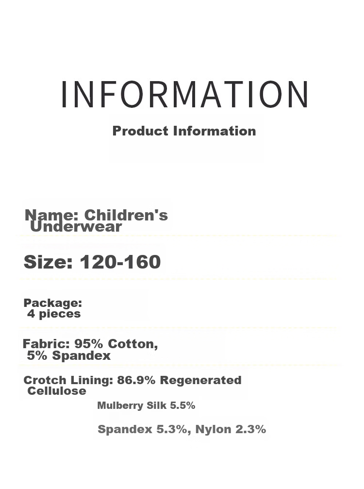 Miiow Kids Girls' Summer Cotton Antibacterial 7A Mulberry Silk Crotch Underwear Baby Boxer Shorts 6