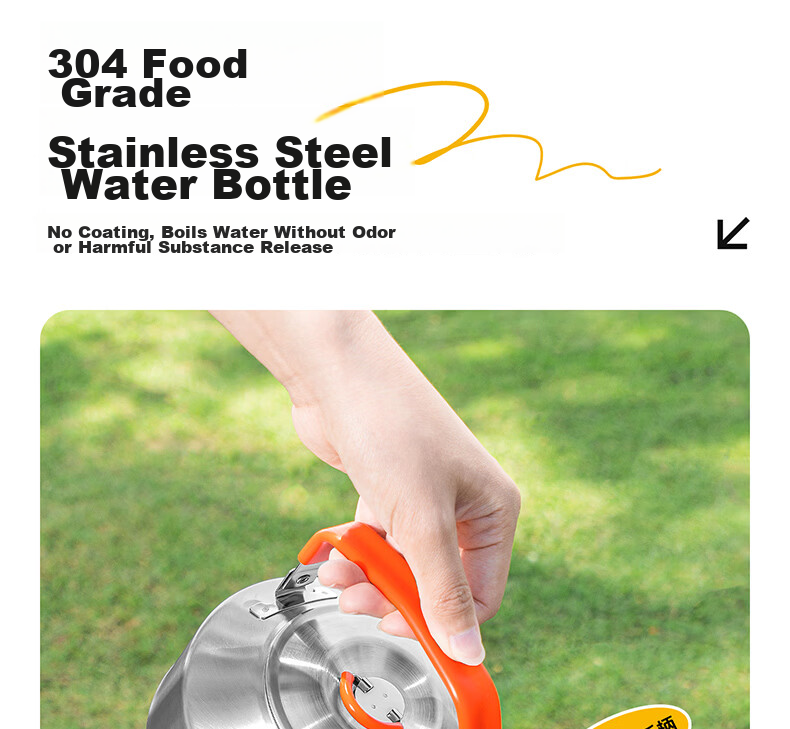 JEEP Outdoor Cookware 304 Stainless Steel Kettle Integrated Cooking Pot Set Cookware Combo (Stove Not Included) 10