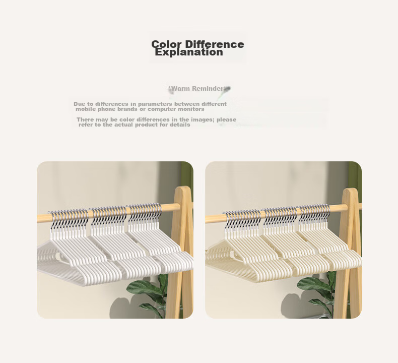 40,000 KM Household Non-Slip No-Trace Clothes Hangers, Dual-Use for Dry and Wet Clothes, 20 White Pieces 17