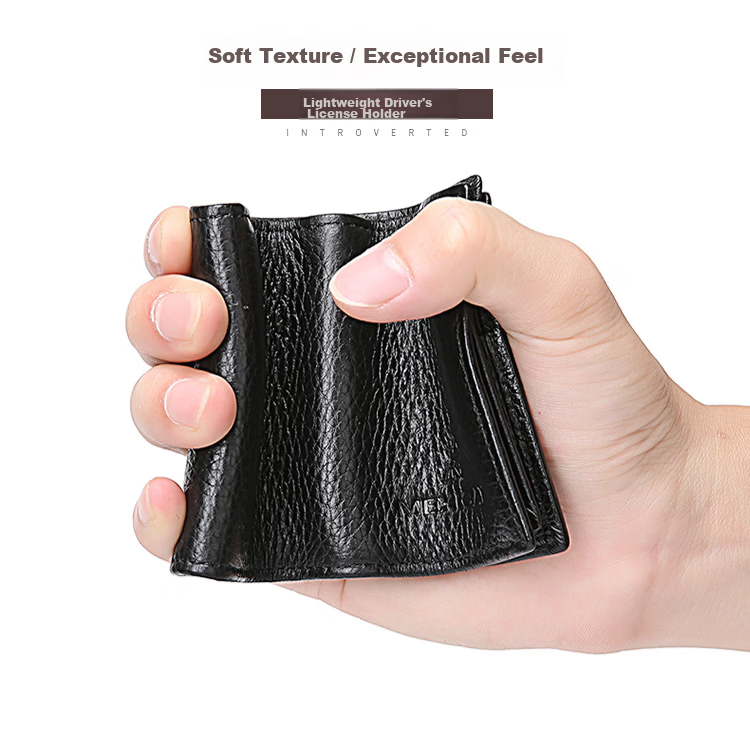 MEXICAN Business Leather ID Holder Men's First Layer Cowhide Card Case Ultra-thin Multi-card Driving License Wallet Youth 5