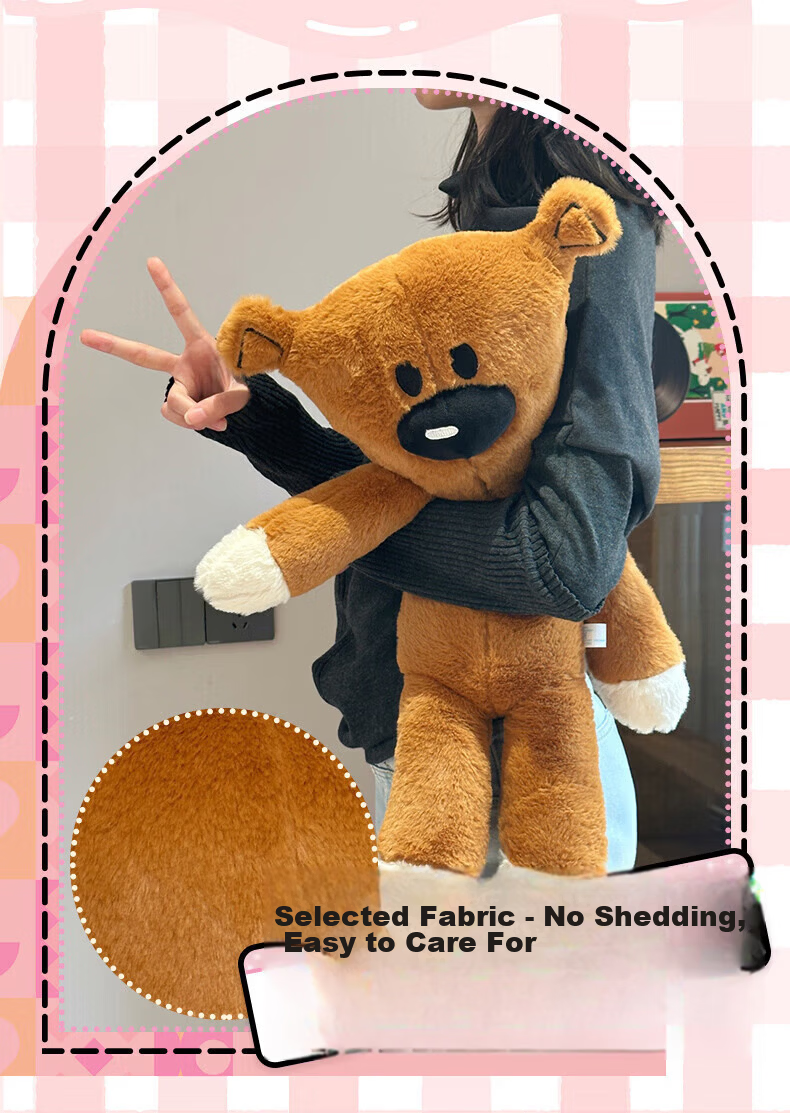 MAILE KID Mr. Bean Little Teddy Bear Plush Pillow Sleeping Stuffed Toy Gift for Girls Unique Premium Confession Birthday Present 3