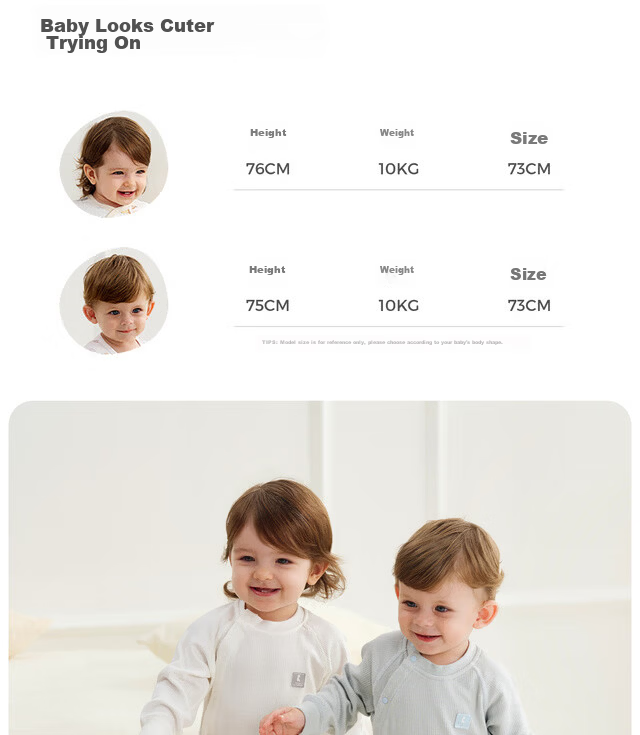 TONGTAI Four Seasons 1-18 Months Baby Clothes Side-Opening Bodysuit TS21J222 Pink 73cm 22