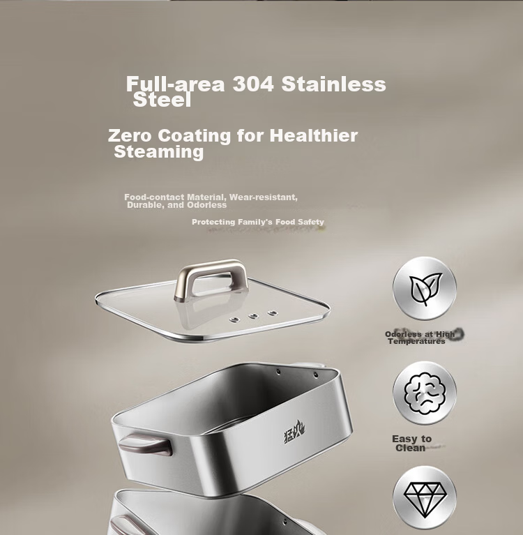 SUPOR Electric Steamer Pot, Multi-Functional Electric Cooker for Home Use, Breakfast Steaming Pot for Corn And Buns, Electric Hot Pot, 13L Large Capacity Stainless Steel Steamer ZN26YK885 3