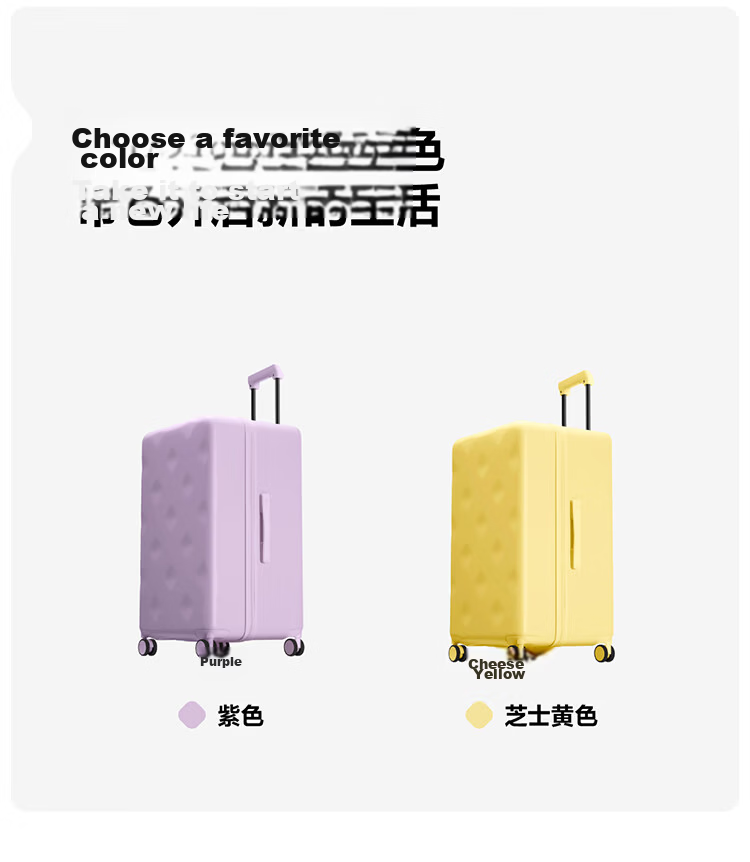 Bromen Bags Large Capacity Luggage Trolley Travel Suitcase Password Lock Business Student Checked Bag 20 Plus Blue 28