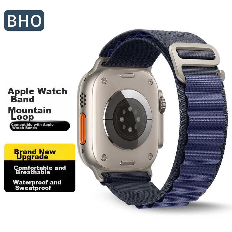 BHO Nylon Loop Band for Apple Watch S11/S10/Ultra 3, Alpine Loop Strap for iWatch S9/8/7/6/5/4/SE3/2