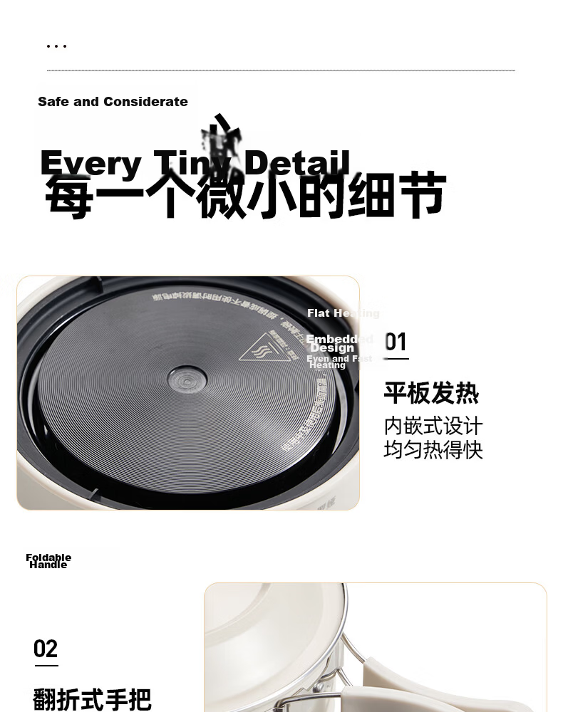 ROYALTY LINE Portable Electric Cooking Pot 1-2 Person Electric Stew Pot Porridge Cooker Small Soup Pot Baby Food Multi-Functional Electric Cooker 0.8L Nordic Green 32