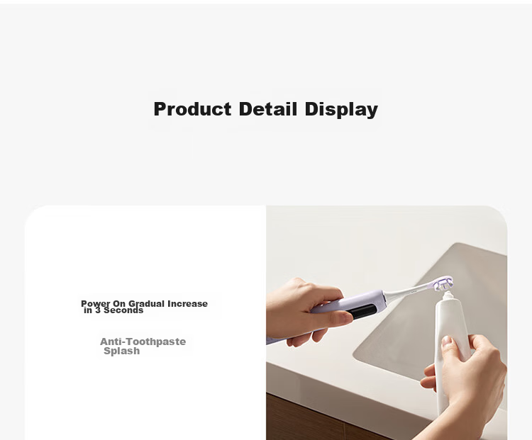 Mijia [Mid-Autumn Festival Gift] Xiaomi Sonic Vibration Electric Toothbrush Pro, Color Screen Display Reminder, 180-Day Battery Life, Smart Dual-Surface Vibration, Birthday Gift for Boyfriend, Purple 27