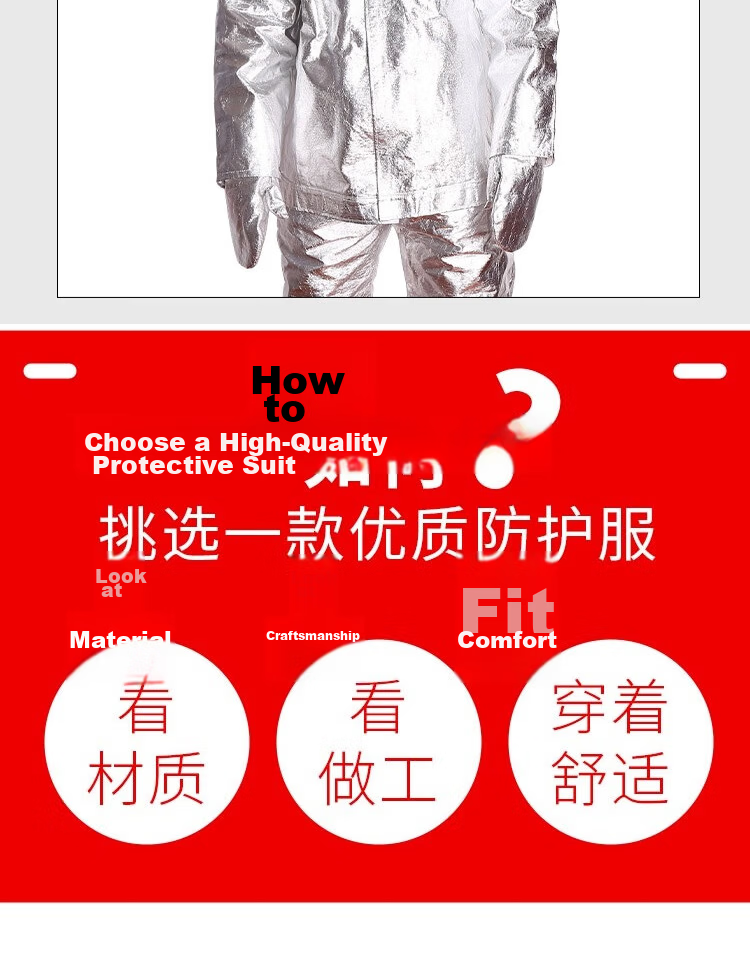 Minggu Heat Insulation Suit 500°C High Temperature Resistant Workwear Anti-Scald Protective Clothing CW656181 4