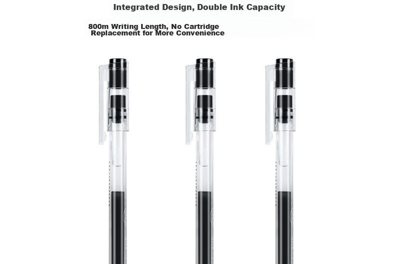Deli Large Capacity Full Needle Tube Gel Pen 0.5mm Black 12pcs/Box DL-A116 Student Supplies 5