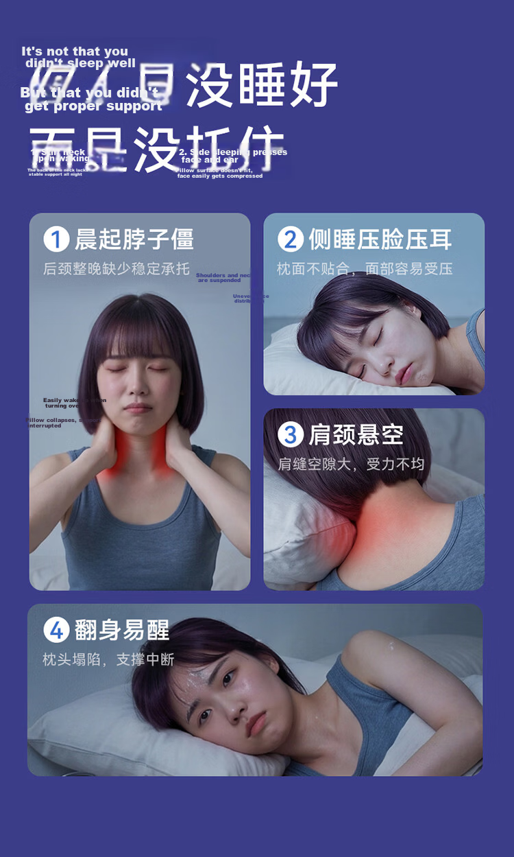 AiSleep All-Round Neck Support Pillow 2.0 Pro Memory Foam Cervical Pillow Ergonomic Adult Butterfly Shape Sleep Aid Pillow Core 2