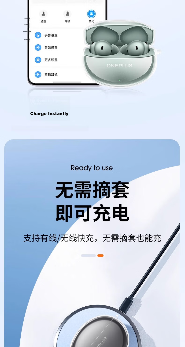 Aolang OnePlus Buds4 Protective Case Transparent TPU Soft Cover Full Protection Anti-Drop Anti-Scratch Wireless Earbuds Charging Case 9