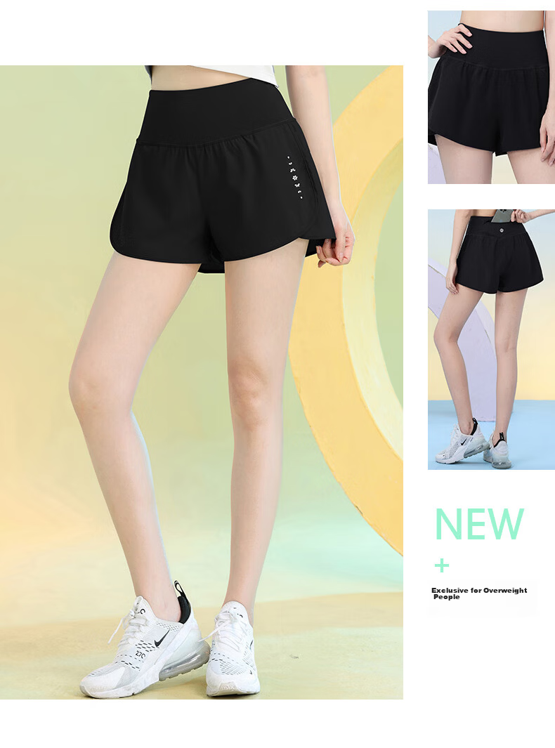 Baisirun Summer Sports Running Shorts for Women with Back Pocket for Phone Quick-Dry Training Straight Fitness Yoga Pants 8