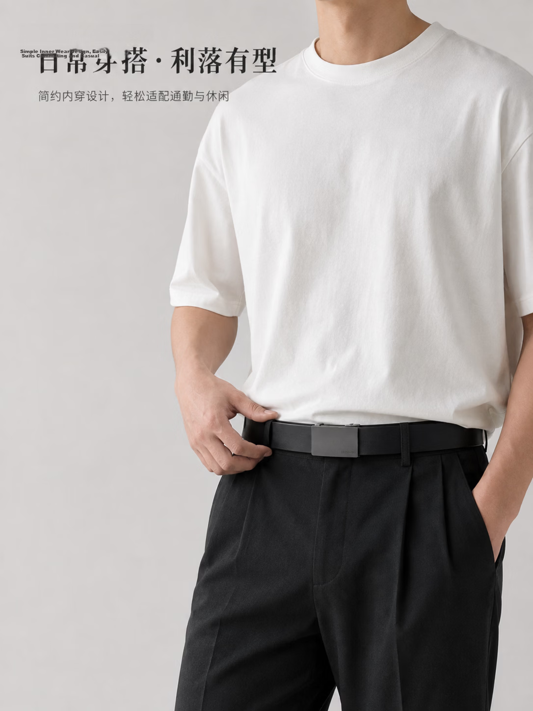 BOSSSUNWEN Premium Men's Leather Belt with Automatic Buckle, Luxury First Layer Cowhide, High-End Gift Box for Husband Boyfriend 7