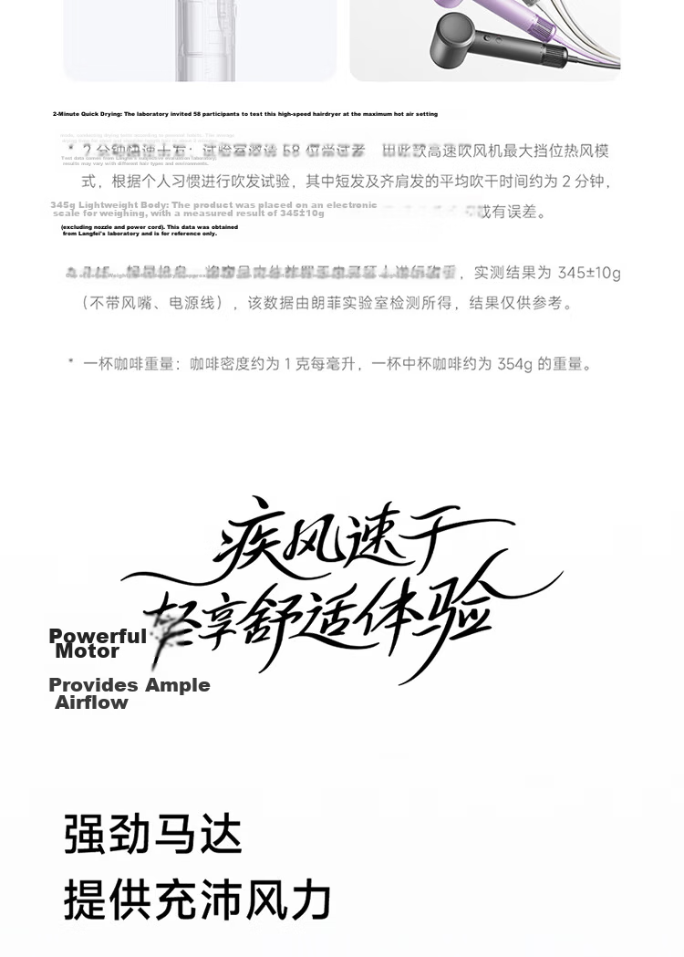 Mijia [Mid-Autumn Festival Gift] High-Speed Hair Dryer H501, Xiaomi Hair Dryer for Home Use, Intelligent Temperature Control, Quick-Drying, Constant Temperature, Negative Ion Hair Dryer, Hair Protection, Student Dormitory, Chuching Purple 6