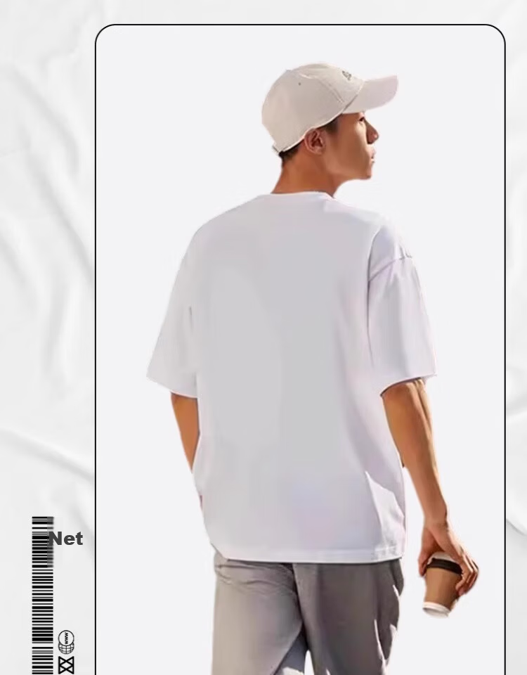 Li-Ning Men's Summer Short Sleeve T-Shirt Trendy Printed Couple Loose Casual Breathable Round Neck Sports Yoga Tee 15