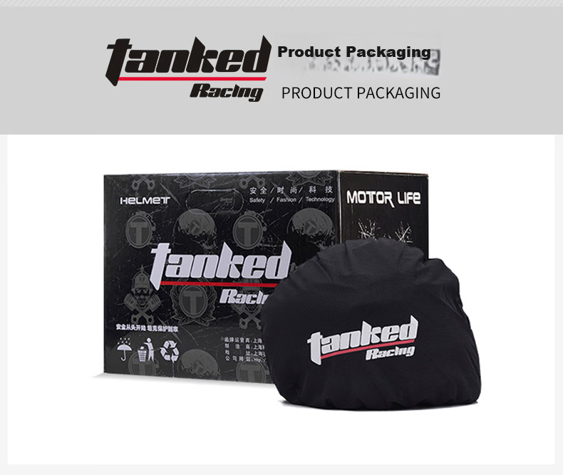 Tanked Racing T127 Motorcycle Helmet Full-Face with Dual Visor, Anti-Fog, for Electric Vehicles, All Seasons, Safety Helmet, White Knife Edge Red, 3XL 20