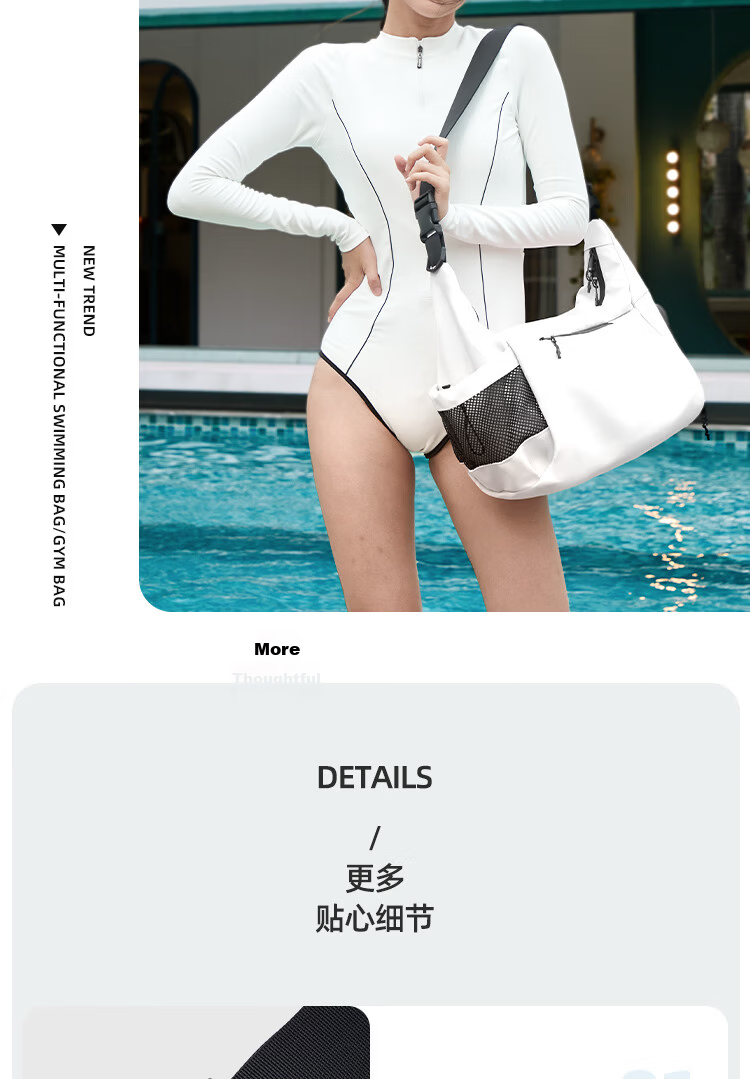 LOHAS Travel Fitness Bag for Women Small Waterproof Drawstring Backpack with Wet and Dry Separation Sports Swimming Bag Storage Ball Bag 14
