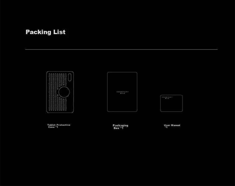 COOLSTART Gaming Tablet Case for Red Magic 5 Pro, Cooling Pad, 9.06-Inch Protective Cover, Magnetic Transparent PC Anti-Drop Airbag Case for Nubia Pad Tablet, Black 17