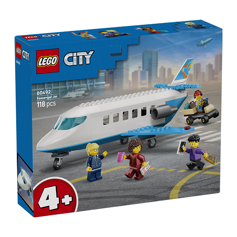LEGO City Set 60492 Jet Passenger Plane Kids Boys Girls Toy Birthday Gift