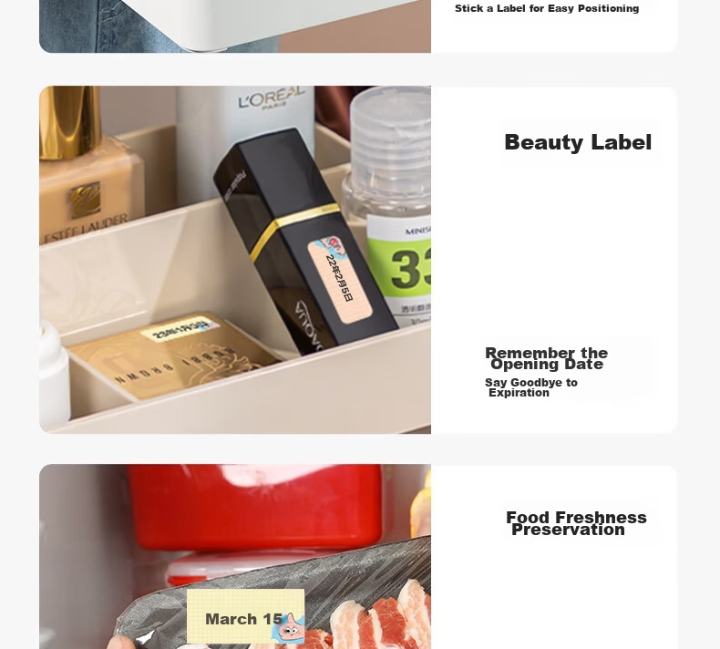 Deli Q1 White Portable Thermal Label Printer for Home Use - Planner Name Tags, Storage Labels, Price Tags, Food Label Printer - Package 2 27