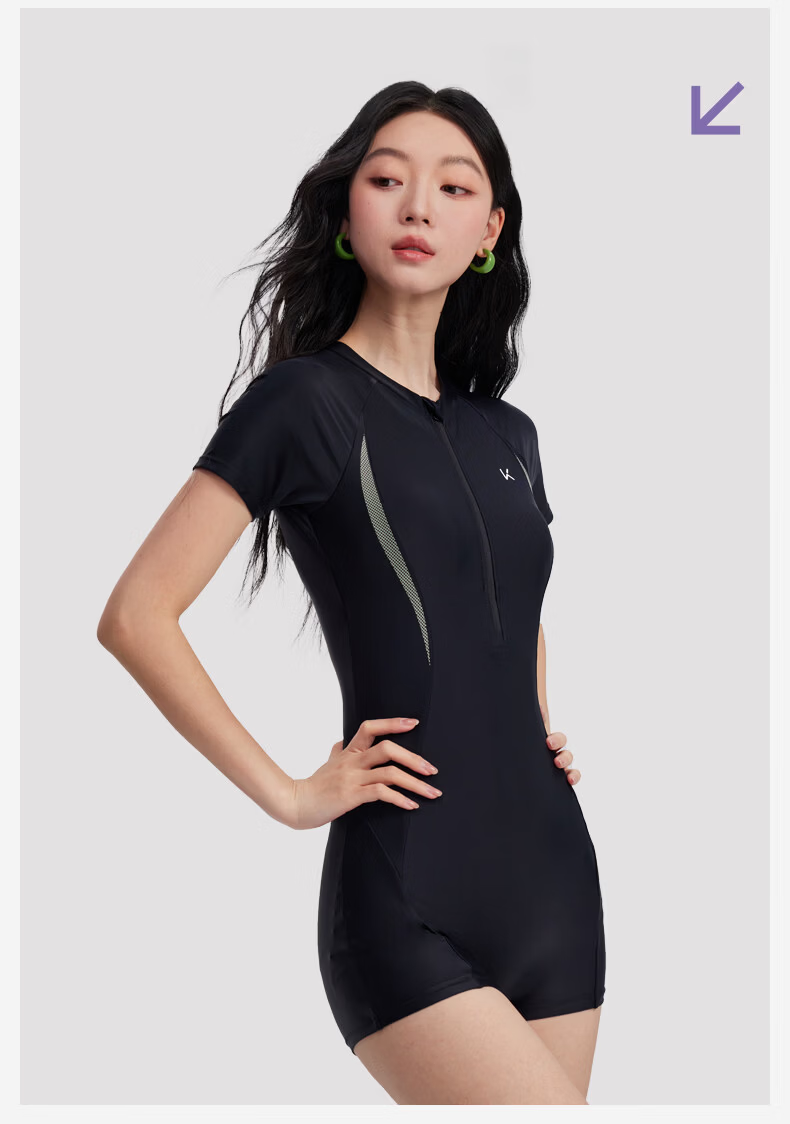 Keep Women's One-Piece Swimsuit, Slimming, Professional Adult Swimwear, Concealing, Hot Spring Resort Style, New 2026 Model, Black, Size L 17