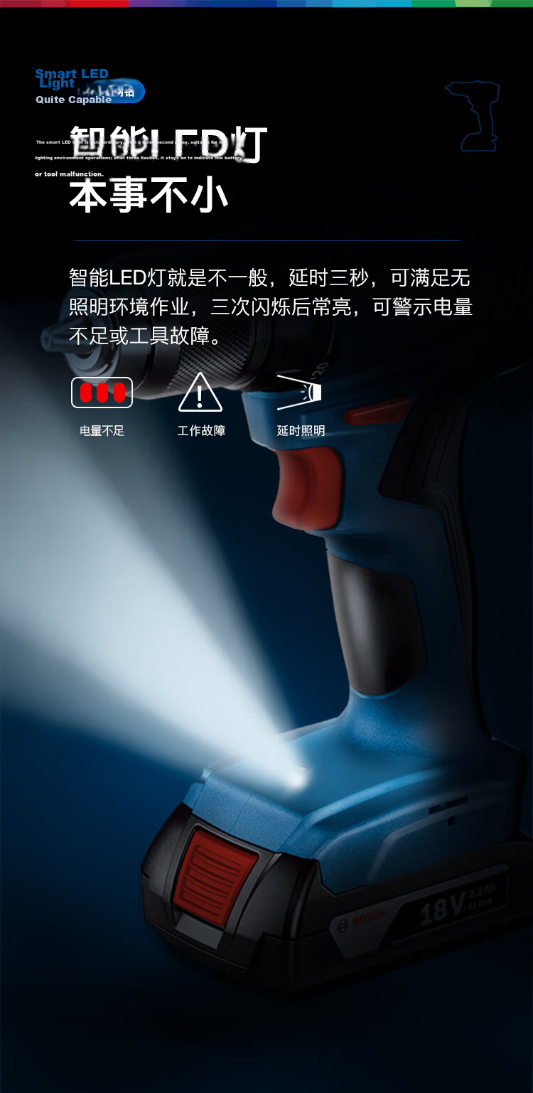 BOSCH 18V GSR 185-LI Cordless Lithium Battery Screwdriver Drill with 2.0Ah Battery x2 10