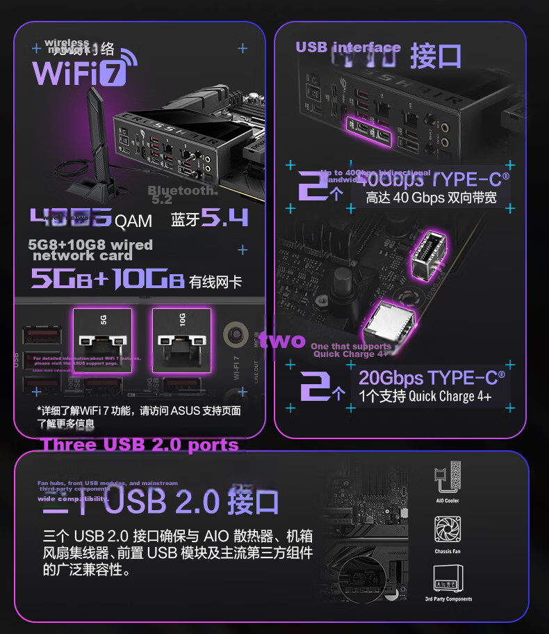 ROG STRIX X870-I GAMING WIFI Motherboard Supports CPU 9850X3D/9950X3D/9800X3D (AMD X870/socket AM5) 16