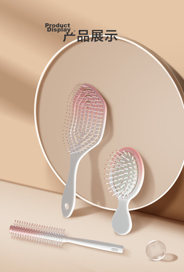 JD Original Standing Long-Handle Bone Comb, Styling Comb Set of Three Pieces, Volumizing Hair Styling Tool 18