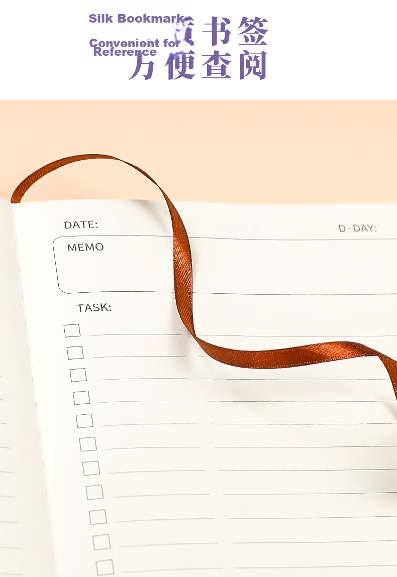 Jiamo Daily Plan Portable Pocket Square Notebook High-Quality Time Management Self-Discipline Schedule Thickened Diary 96 Pages 10