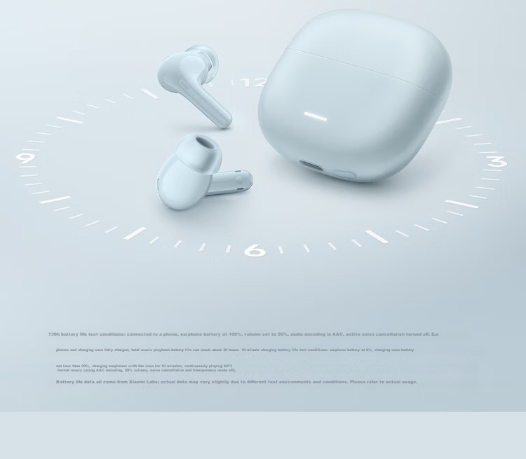 MI Redmi Buds 6 Youth Edition In-Ear Bluetooth Earphones 42dB Noise Cancellation Compatible with Android and Apple Phones Clear White 19