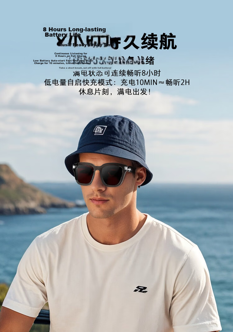 JBL Soundgear Frames Wireless Bluetooth Smart Audio Glasses Open-Ear Earphones Birthday Gift Recommendation Square Frame Phantom Black 18