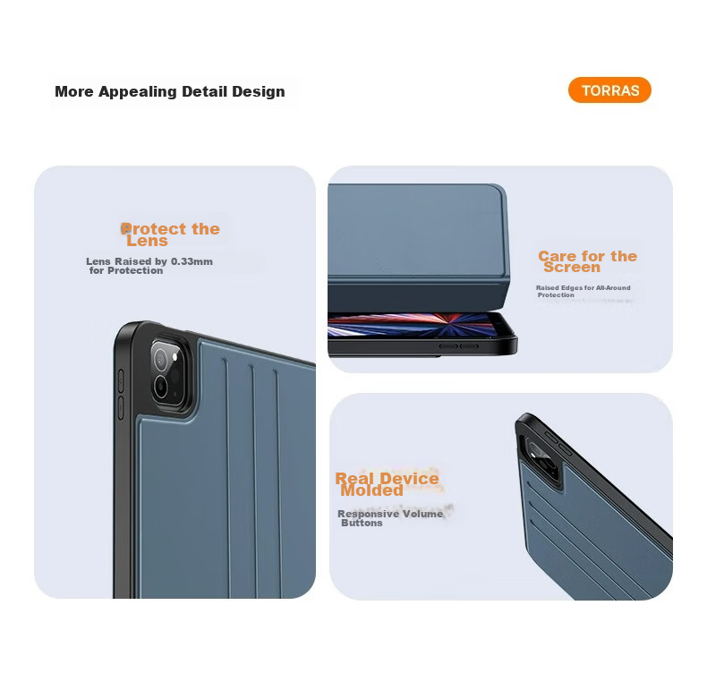 TORRAS [IPad Stand Case] for IPad Pro, Protective Case for 2020 2021 2022 11-Inch M3 Tablet, Dual Stand, Shockproof, Bend-Resistant, Stain-Resistant Case, Black 35