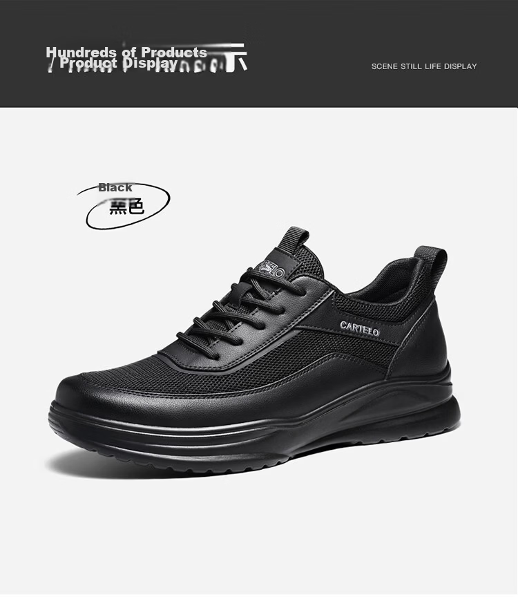 CARTELO Genuine Leather Men's Shoes, 2026 Autumn New Business Casual Sports Soft-Soled Versatile Hiking Travel Commuting Dad Shoes 24