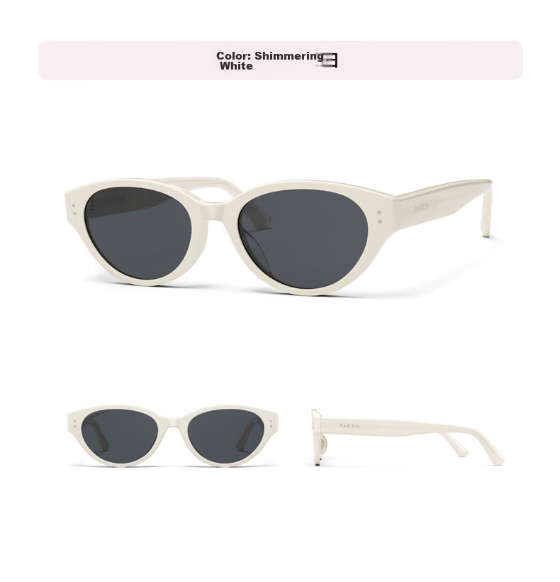 PARZIN Sunglasses Women Zhou Ye Same Style [Focus Lens] Cat Eye Narrow Frame UV Protection Driving Sunglasses Men PZ7798 19