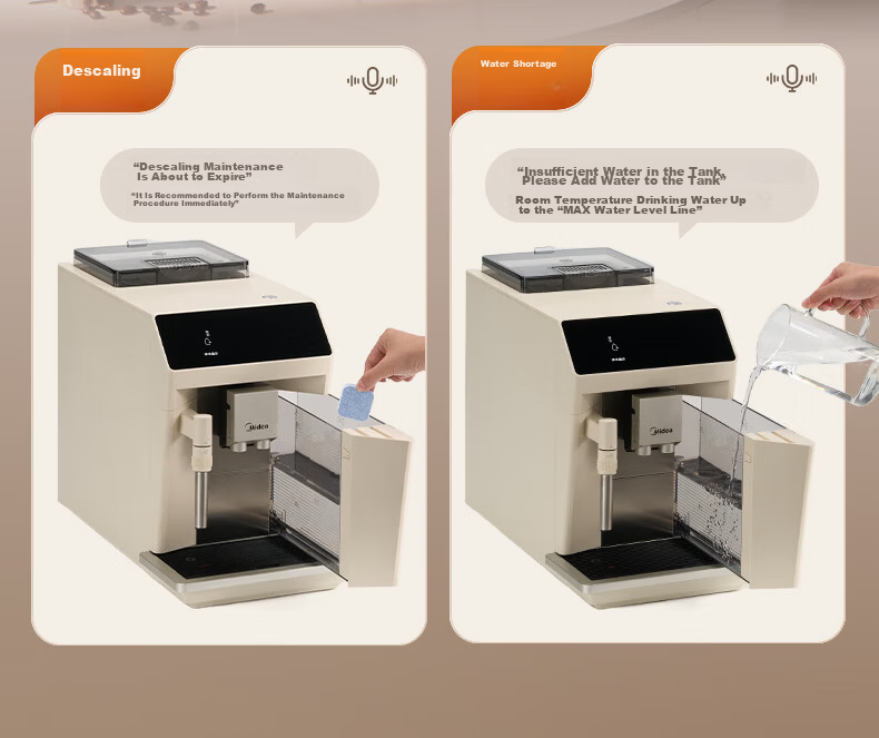 Midea [Hot Upgrade] Barista Fully Automatic Coffee Machine New Cold and Hot Dual Extraction Integrated Grinder Home Italian Espresso Milk Frother Bean Grinder MA-ACCXE15 13