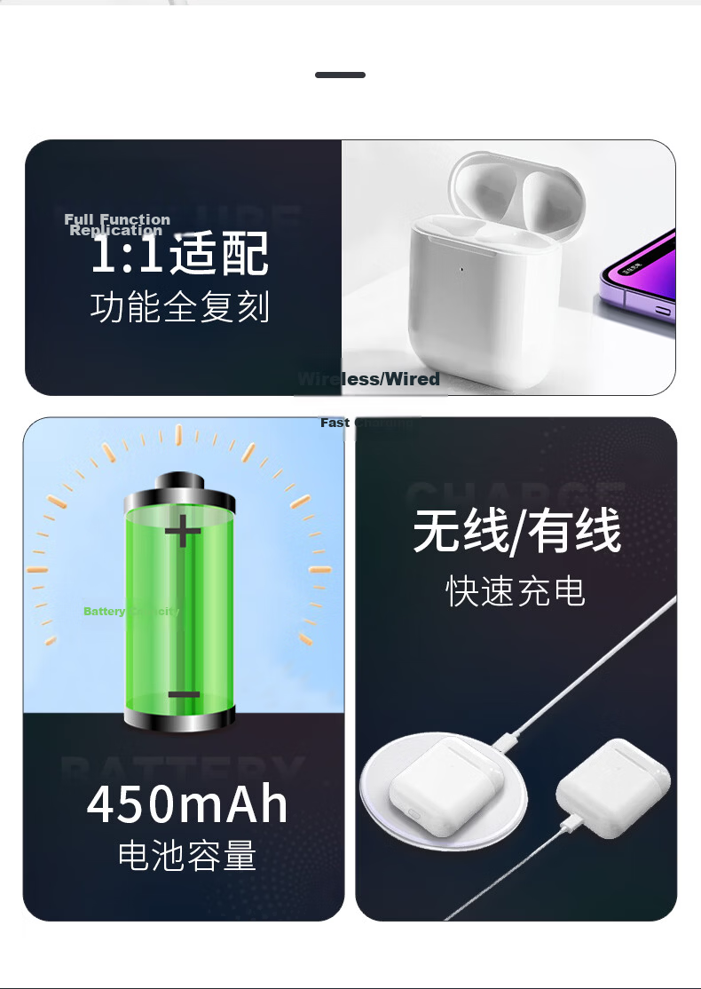 Masentek Replacement Charging Case for Apple AirPods Pro 3rd Generation Wireless Earbuds Battery Box Compatible with AirPods 1/2/3/4 10