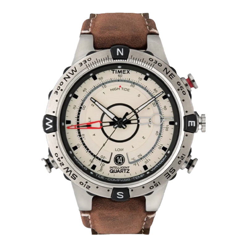 Timex Navigator Quartz Sports Outdoor Multifunction Men's Leather Strap Watch T2N721 Valentine's Day Gift
