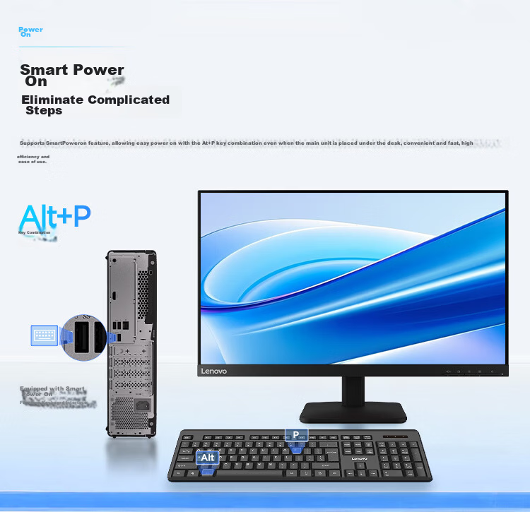 Lenovo Yangtian M4000q Business Office Desktop Computer (Core Ultra5 225, 16GB DDR5, 512GB SSD, Windows 11) 23.8-inch Complete Set 9