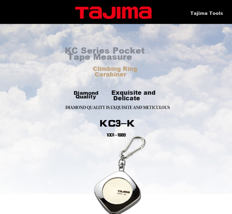 TAJIMA Mountaineering Ring Tape Measure with 3-Meter Long Handle, Mini Measuring Tape 1001-1669 2