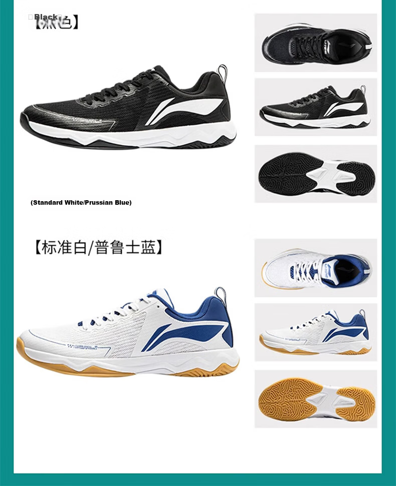 LI-NING Ping Pong Shoes Kirin 3.0 ESS Unisex Non-Slip Shock Absorption Sports Training Shoes Standard White Size 41 6