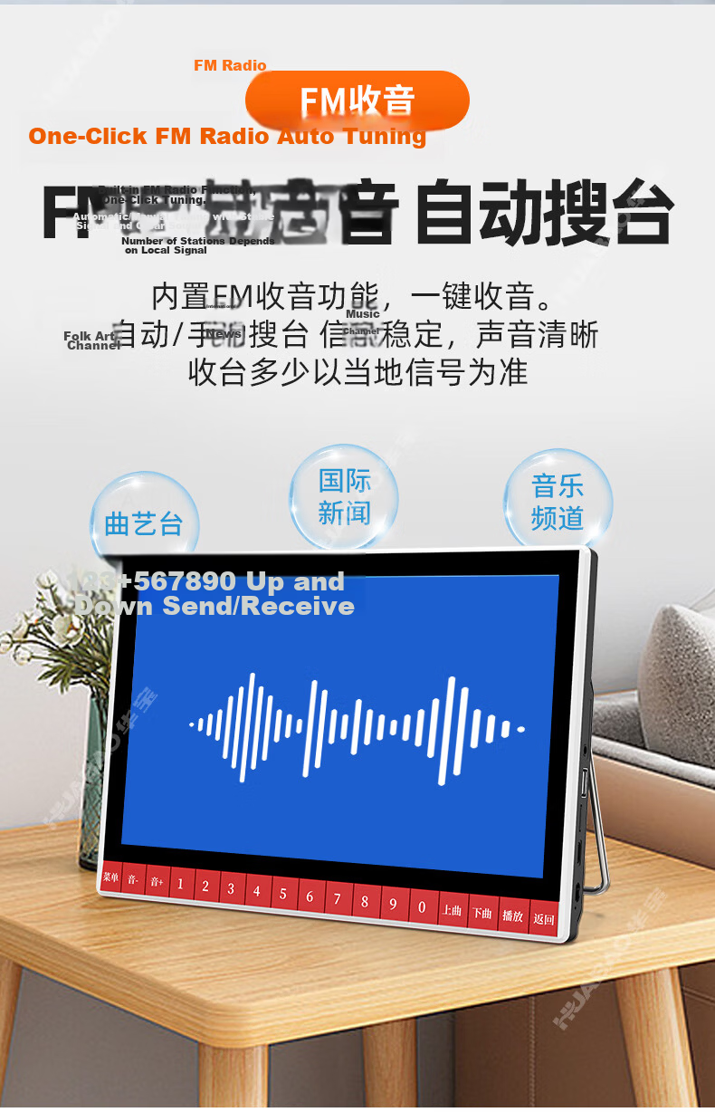 Huabao G10 Portable DVD Player, Video Machine for Elderly Opera Singing, Senior Entertainment Device, Square Dance Portable Radio, Video Player with USB Drive 13