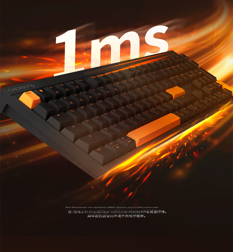 CHERRY MX2.0 PRO Mechanical Keyboard 108-Key Wireless Bluetooth Tri-Mode Gaming Keyboard for PC Office Valorant Delta Sky Blue Switch 4