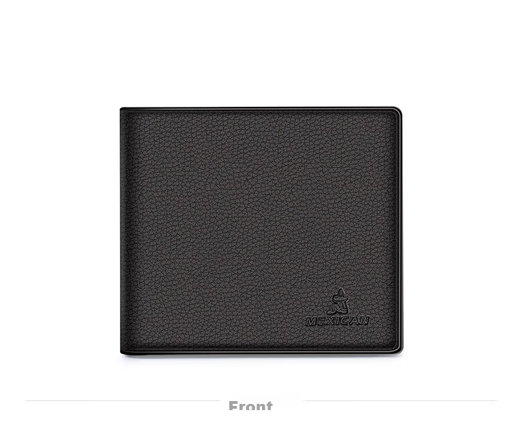 MEXICAN Genuine Top-Grain Leather Business Wallet for Men, Fashionable Short Wallet with Multiple Card Slots, Horizontal Design, Birthday Gift for Me 19