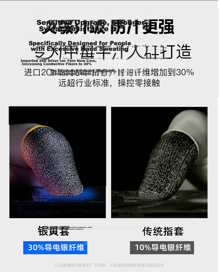 STEK 【Value Pack of 4】Anti-Sweat Ultra-Thin Gaming Finger Sleeves for PUBG Mobile, Peace Elite, Mobile Legends, and Other Touchscreen Games 6
