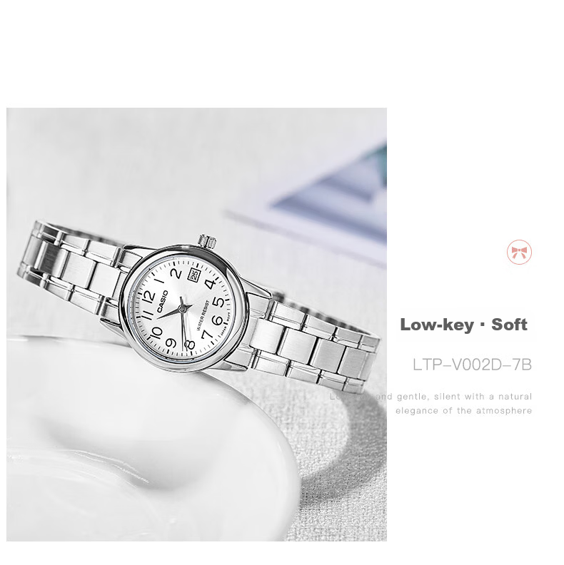 CASIO Women's Watch, Simple Quartz Waterproof Design for Students' Exams [Valentine's Day Gift], LTP-V002D 15