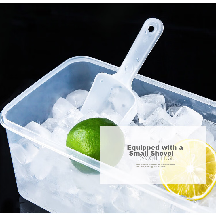 Quanshi Ice Cube Tray, Plastic Homemade Ice Mold, Freezer Tray, Ice Cube Box with 4 Layers, 144 Grids, Ice Scoop, Snap-On Lid 7