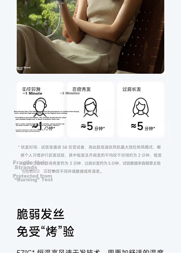 Mijia [Mid-Autumn Festival Gift] High-Speed Hair Dryer H501, Xiaomi Hair Dryer for Home Use, Intelligent Temperature Control, Quick-Drying, Constant Temperature, Negative Ion Hair Dryer, Hair Protection, Student Dormitory, Chuching Purple 9